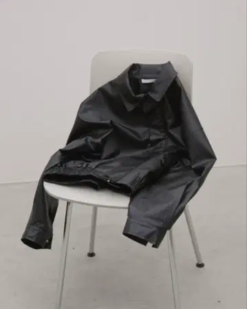 [ Aunt Marie's ] 인조 가죽 오버 블루종