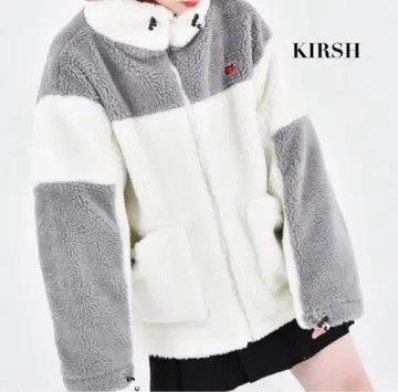 KIRSH 컬러 블록 보아 자켓 아우터