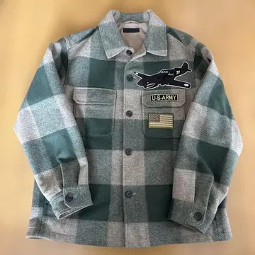 유니클로 체크 무늬 자켓