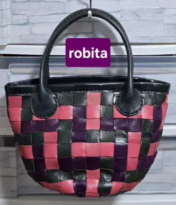 [robita] 메쉬 가죽 토트 TONE-073 레어 퍼플 MIX