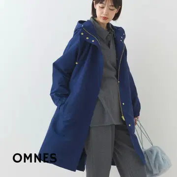 옴네스 발수 가공 마운틴 후드티 롱 코트