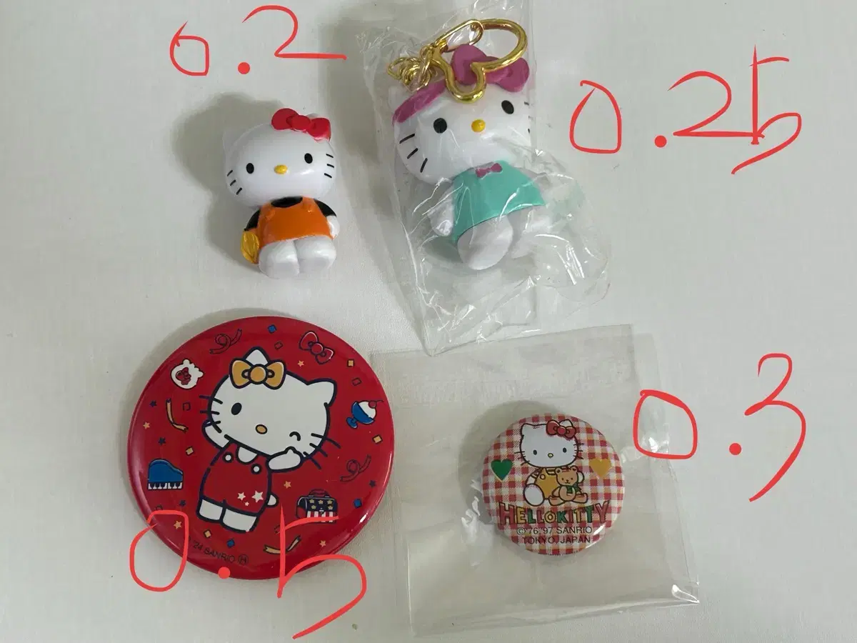 Kitty Collection Keyring. Pin Badge