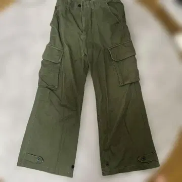 올리브 카고 팬츠 4 포켓