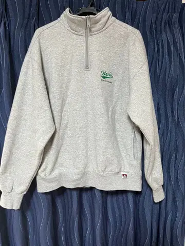 BEN DAVIS 그레이 하프 지퍼 맨투맨 L