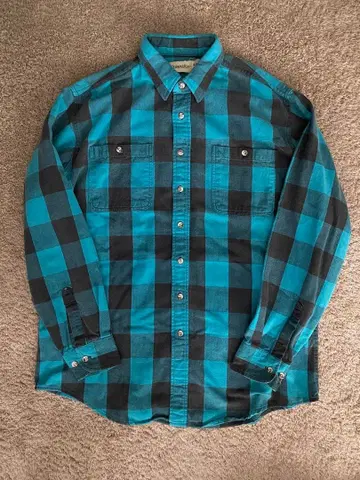 좋은 배색 St.John's Bay 블록 체크 셔츠