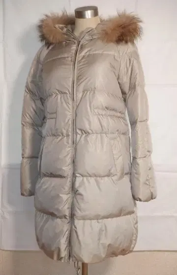 theory 띠어리 롱 다운 코트 M 베이지 후드 부착
