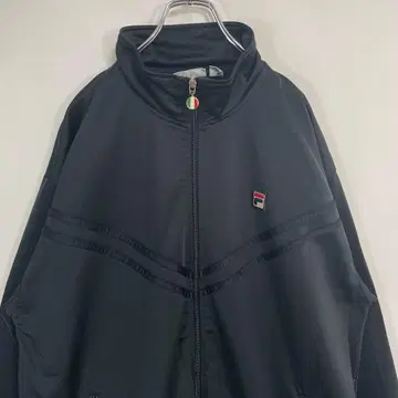 FILA 저지 트랙 자켓 자수 블랙 구제 의류 2XL