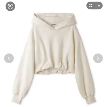 snidel Sustainable 크롭 벌룬 후디 속기모