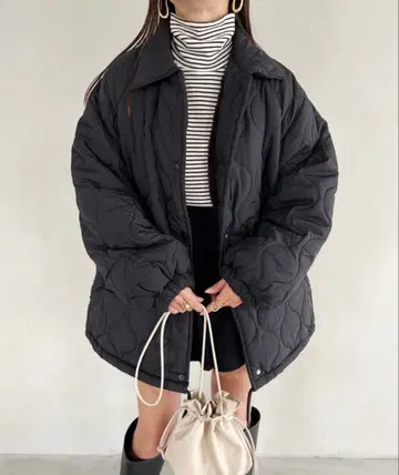 MYMOOD. 몬스터 퀼팅 코트 보아 안감 아우터