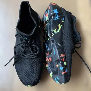 컬러풀 아웃 밑창 스니커즈