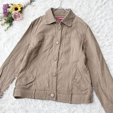 [레노마] 제트 블루종 캐주얼 프린지 코튼 베이지 M