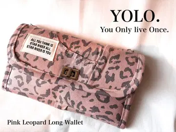 핑크 레오파드 무늬 장지갑