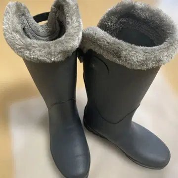 퍼 장화 22.5~23cm 네이비