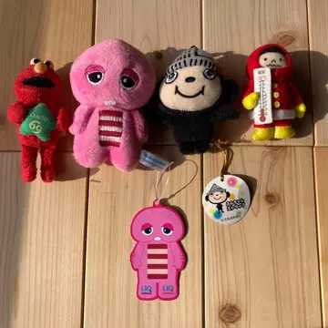 캐릭터 봉제 인형 스트랩 세트