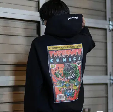 THRASHER 트레셔 후드티 블랙