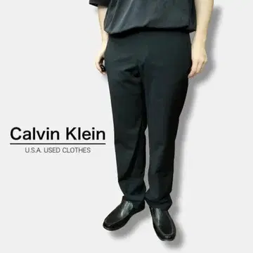 상태 좋음 Calvin Klein 고품질 블랙 팬츠 SL1-784
