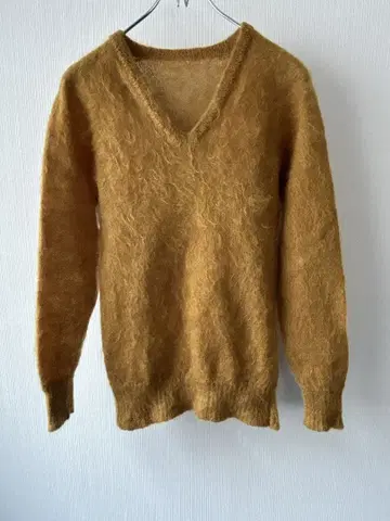 80s 빈티지 모헤어 V넥 스웨터