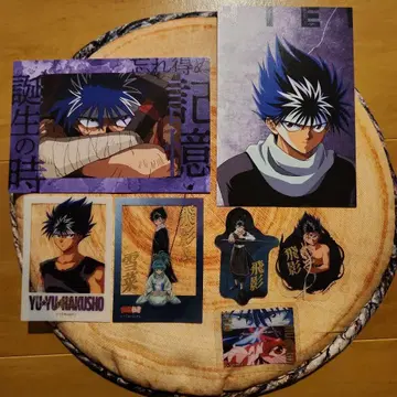 유유백서 클리어 포토 카드 다이컷 스티커 엽서 히에이 7점