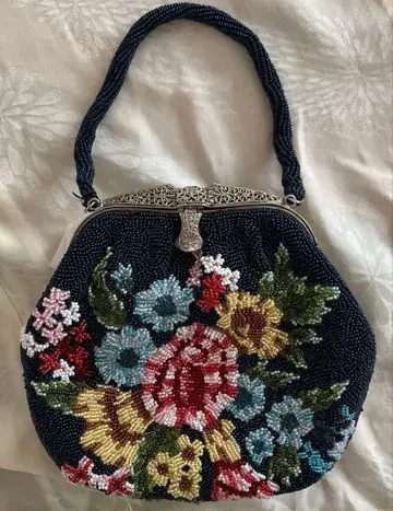 꽃무늬 빈티지 비즈백 일본 의류, 서양 의류