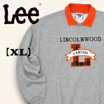 90s USA제 Lee 바디 컬러 로고 패치 맨투맨