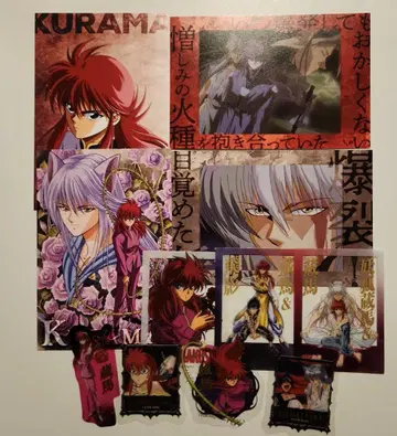 유유백서 클리어 포토 카드 다이컷 스티커 엽서 쿠라마 11점