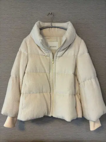 ANAYI 알파카 샤기 다운 코트