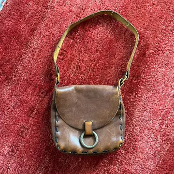 백 구제 의류 숄더 가죽 브라운 브라운