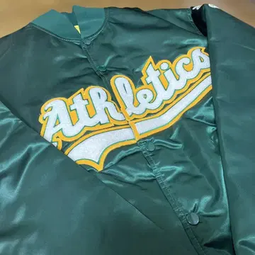 90년대 후기 MLB 오클랜드 애슬레틱스 새틴 자켓 L 사이즈
