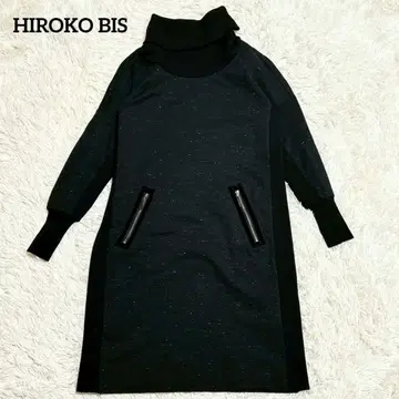 [ 히로코비스 ] 터틀넥 원피스(11) 지퍼 포켓 심플 블랙