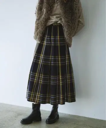 새상품 URBAN RESEARCH 어반 리서치 체크 롱 스커트 38