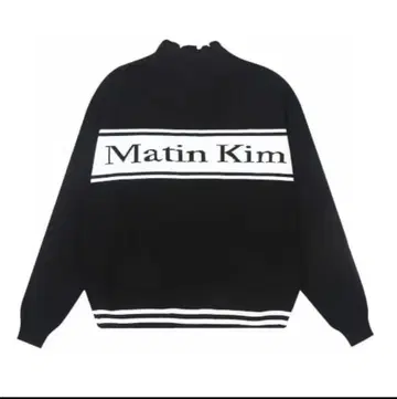 마틴킴 블랙 니트 스웨터 지퍼