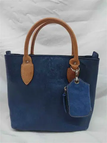 데이즈 아트 가죽 토트백 네이비 계열 핸드백 천연 가죽 일본제