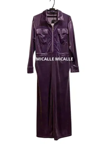[ MICALLE MICALLE ] 벨로아 점프수트 퍼플