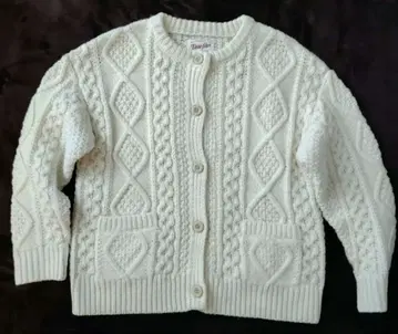 Right-on 케이블 니트 가디건 M 사이즈 아이보리
