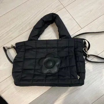 MARYQUANT 블랙 퀼팅 2웨이 숄더백