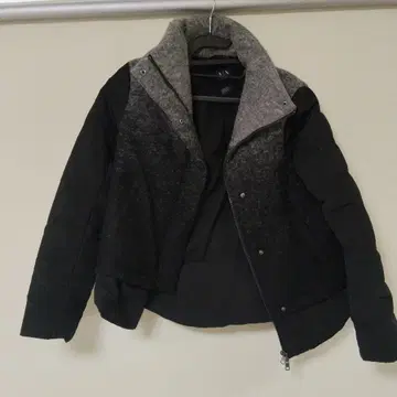 알마니 익스체인지 다운 자켓 블랙 그레이