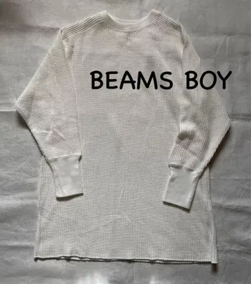 [ 미사용 ] BEAMS BOY 써멀 긴팔 티셔츠 화이트
