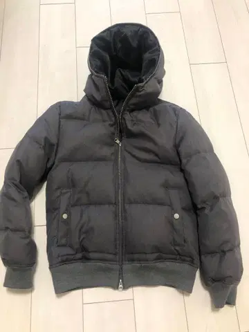 ABAHOUSE 후드 부착 다운 자켓 그레이