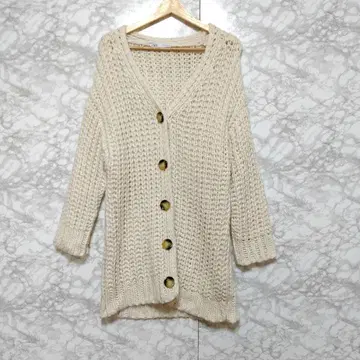 ZARA 자라 롱 가디건 큼직하게 짠 니트 미들 기장 M
