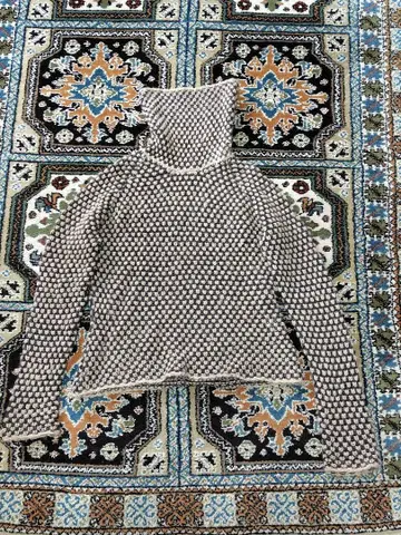 볼리비아제 알파카 100% 터틀 스웨터 여성용 빈티지