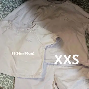 GAP 라이트 핑크 퍼플 T셔츠 숏팬츠 셋업