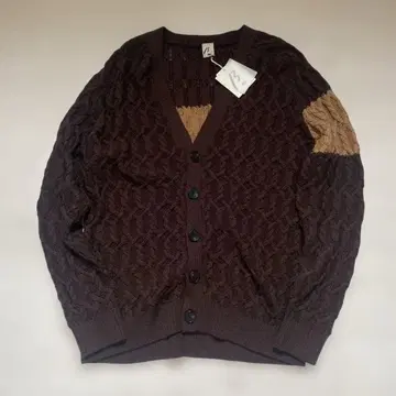 정가 28,600엔 베이 가디건 사이즈 M 짙은 갈색 미사용