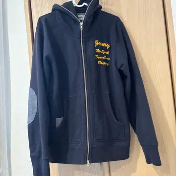 Tommy 네이비 풀 집업 후드티