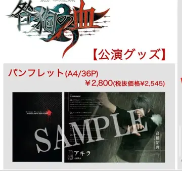 무대 토가이누의 피 스테 뇌내 크러쉬 연극 팜플렛 타카하시 유리