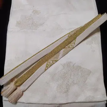 전통 예복 기모노용 오비 장식 천 허리띠 세트 순수 실크 No348