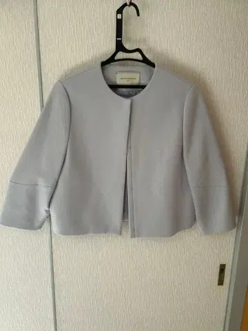 UNITED ARROWS 노카라 자켓 그레이 후크