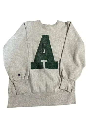 챔피온 양면 트리코 태그 90s USA제 맨투맨 그레이 그린