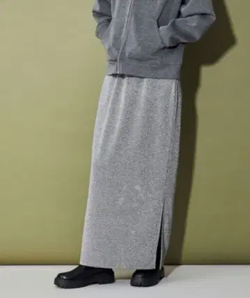 CITEN 라메 내로우 스커트 실버 택 포함 새상품