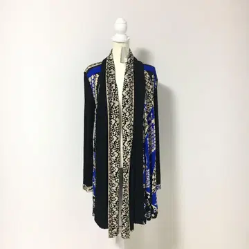 미사용 새상품 LEONARD 레오나르 실크 롱 가디건 46