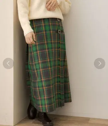 Sonny Lebel 랩 체크 플리츠 스커트